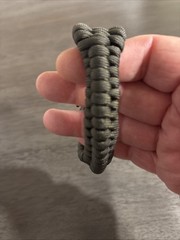 Paracord Survival Bracelet, ( The Cobra ) 550 Paracord 7 Strand , Large, Green.