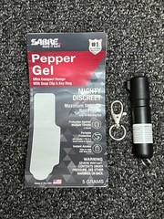 2X Sabre Mighty Discreet Red Pepper Gel Spray UV Marking Twist-Top Safety