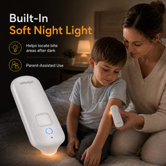 Veloqor Bug Bite Itch Relief Tool Heat Pen Night Light 3s/6s Mosquito