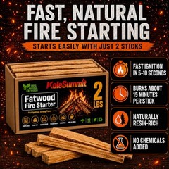Fatwood Fire Starter Sticks 2 lb, Natural Pine Kindling Wood Fire 2lbs Fatwood