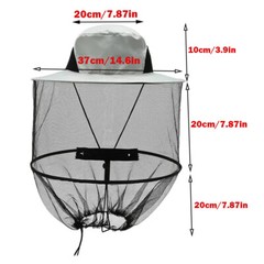 2x Anti-Mosquito Bug Bee Insect Head Net Hat Cap Sun Protection Fishing Hiking G