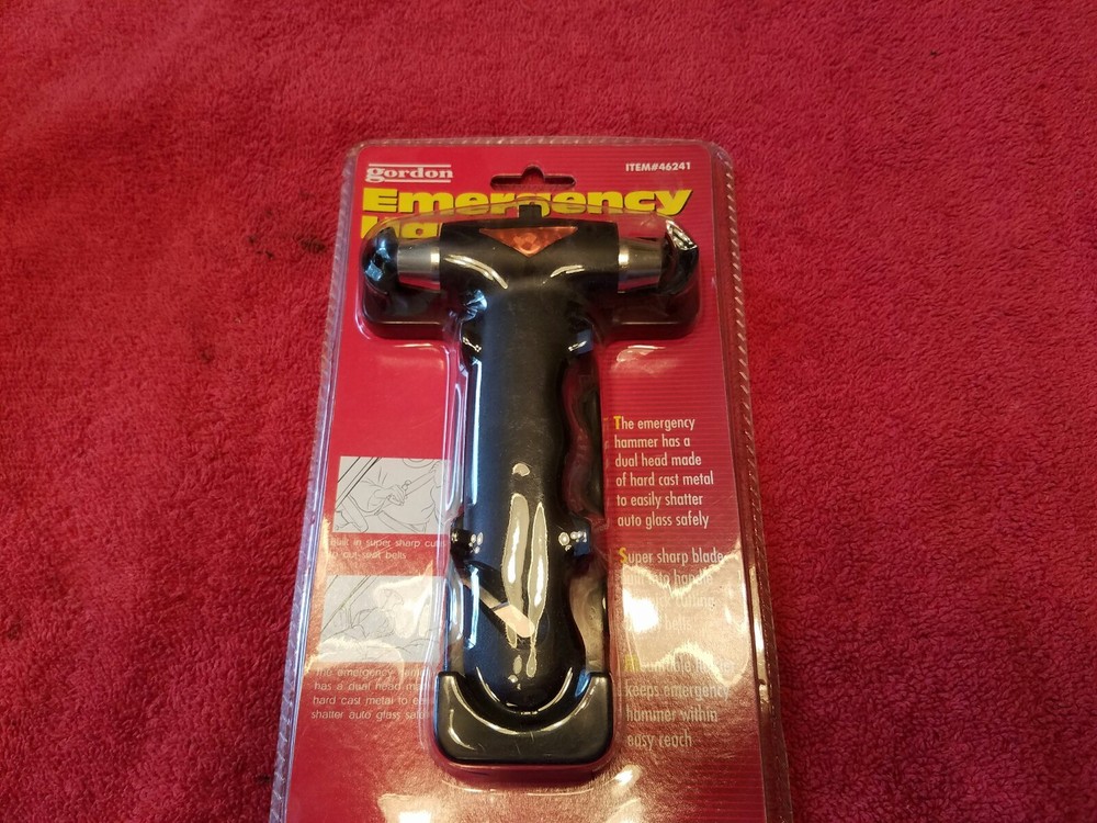Gordon Car Window Breaker Emergency Hammer Seat Belt Cutter Survival Tool