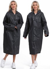 2-Pack Reusable Rain Ponchos for Adults, Raincoats Emergency for Women/Men with