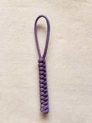 550 Paracord Keychain ID Lanyard Knife Multitool USA Acid purple w/gold stripes