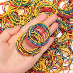 500 Pcs 38mm Colorful Rubber Bands Colored Elastic diameter, Multi