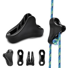 12Pack Rope Tensioner Ultralight 5 millimeters, Black Large(fit 3-5mm)