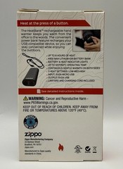 Zippo~ Black Heatbank 6, Rechargeable Power Bank & Hand Warmer, F21 (New Sealed)