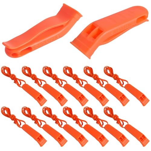 Pack Emergency Whistles with Lanyard0db Safety Whistle Emergency for 12