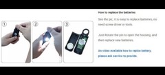 PANIC Personal Alarm Keyring Emergency Siren STROBE Flashlight PINK Women Safe