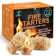 All-Weather Natural Fire Starters – Odorless Charcoal for Campfires, BBQ, Fire P