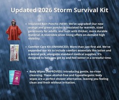 Emergency Survival Kit for Hurricane, Storm, Tornado Preparedness | Insulated Po