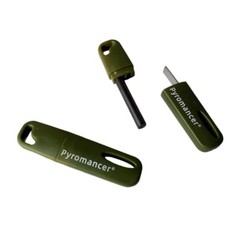 2Packs Ferro Rod Fire Starter for Camping, Ferrocerium Flint and Deep Green
