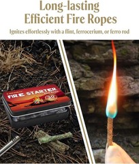 Pull Start Fire Pull String Firestarter | No Matches Required, Fire Starts in Se