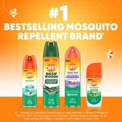 OFF Clean Feel Backyard Picaridin Mosquito Repellent Long-lasting 9 oz 4pk