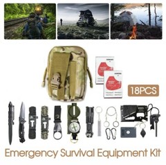 Outdoor Adventure Camping Survival Emergency Kit 18 PCs