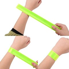 20 Pcs Reflective Snap Bands High Visibility Safety Armbands for Cycling Running