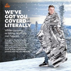 ANLOKE 10 Pack Mylar Thermal Blankets, 84″ x 64″, Heavy Duty Space Survival