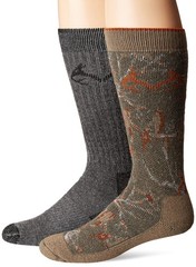Realtree Men’s Camo Wool Blend Socks, Taupe, Large Large, Taupe