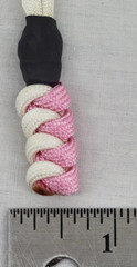 Paracord ~ Pink/White ~ Zipper Pull/Knife Lanyard/Key Fob/Tool Keeper ~ 5