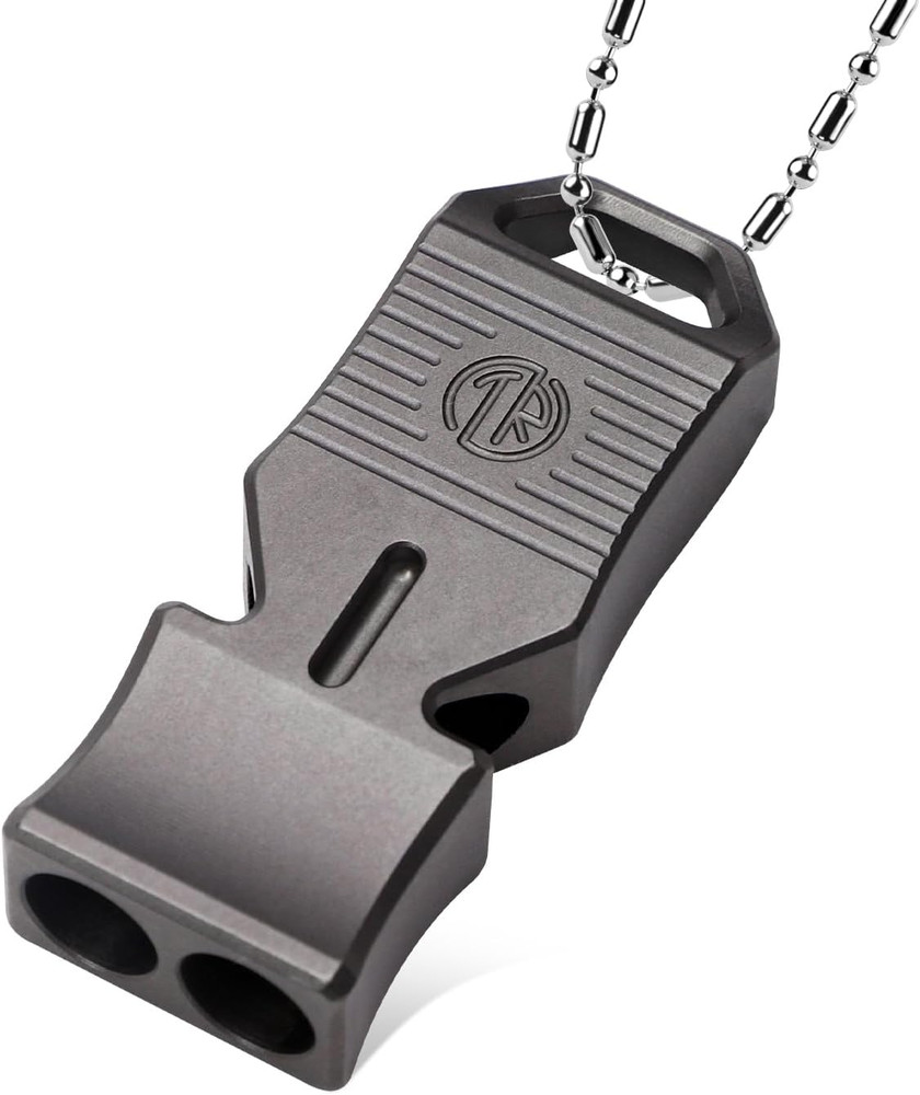 Titanium Emergency Survival Whistle, Portable Necklace Whistle, Loud Whistle up