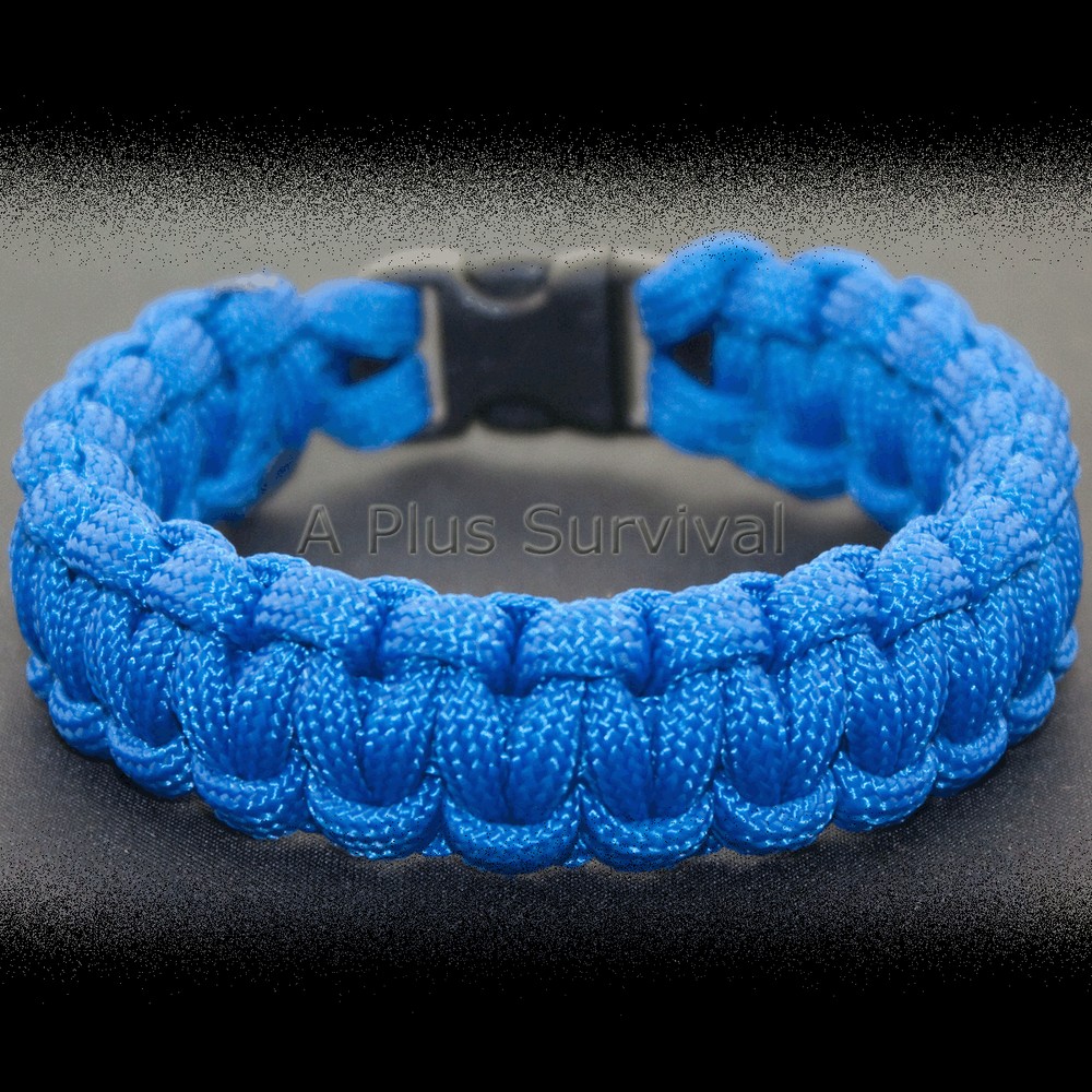 Electric Blue Paracord Emergency Survival Rope Bracelet 550 LB – Made in the USA