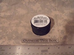 Emergency/Survival: Micro Cord REFILL – BLACK, Atwood Rope, 125 Feet, 100 lb