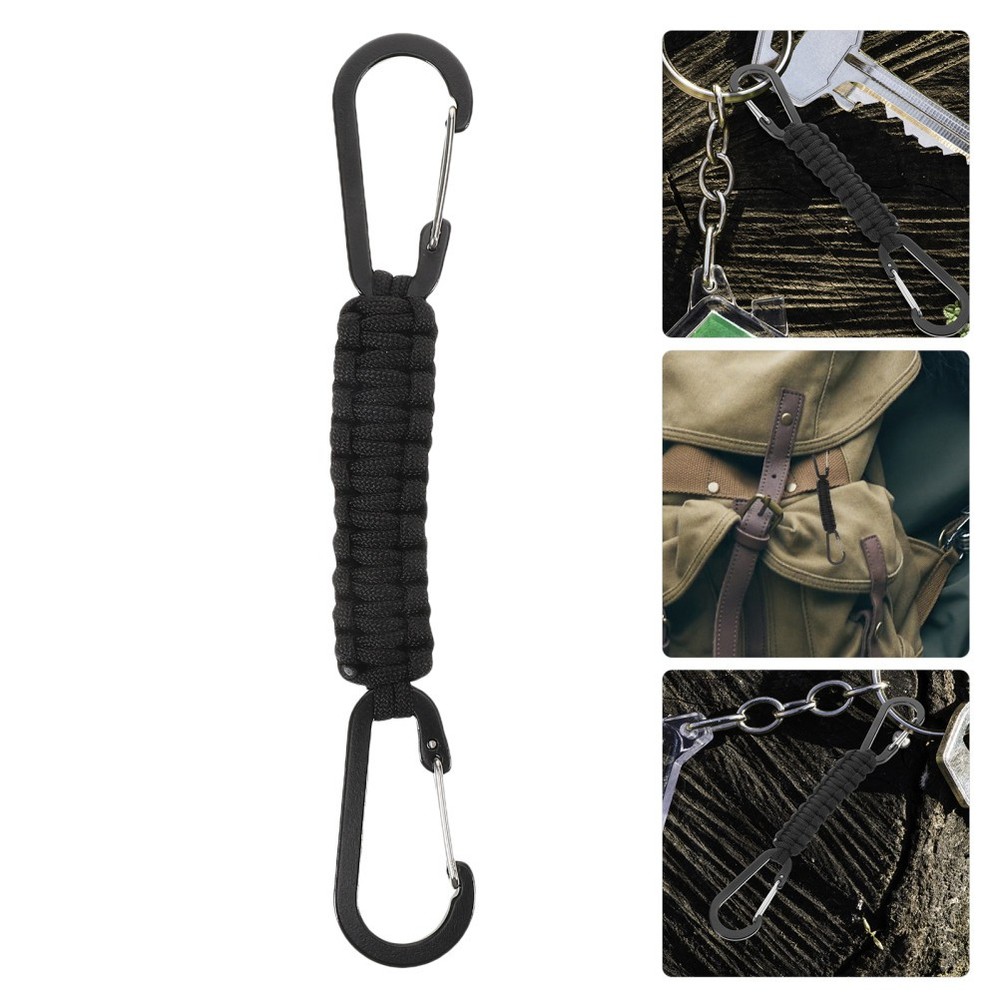 Aluminum Alloy Paracord Keychain For Camping And Hiking 1Pcs 7.9×1.2×0.2In