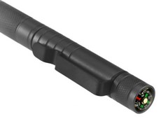 5 in 1 Compact Survival Tool Black Compass Punch Striker Flint Whistle Survival