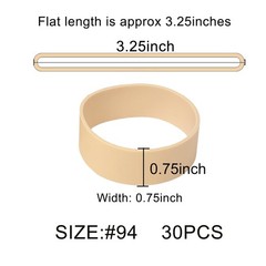 AMUU Rubber Bands Size #94 Black 30pcs Tactical Wide Beige