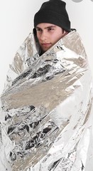 100 Emergency Mylar Thermal Blankets Space Hiking Survival Disaster First Aid