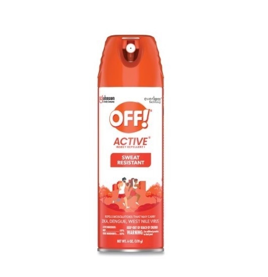 OFF! Active Insect Repellent I, Sweat Resistant Mosquito Spray with DEET, 6 oz.