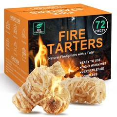All-Weather Natural Fire Starters – Odorless Charcoal for Campfires, BBQ, Fire P