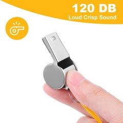 Pafeooui 48PCS Stainless Steel Sports Whistles with Gold Lanyard – Rope