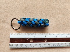 Paracord Keychain Gray/Blue