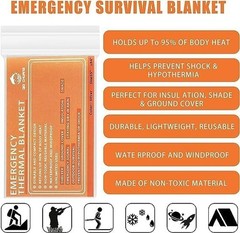 Ultra-Lightweight Mylar Thermal Blankets – 4-Pack for Survival, First Aid & More
