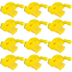 12 Pack Sport Whistles for Coaches and Referees – Loud Crisp Sound (Yellow)