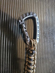 Reflective Woodland W Reflective Black lanyard with ITW Style Carabiner hk hook