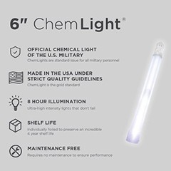 Lot of 8 White 8HR Cyalume TACTICAL Lightsticks EX 2023 Prepper Survival Bug Out