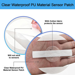 Libre 2 Sensor Covers Waterproof 55 Pack,Transparent Waterproof Adhesive Patch,