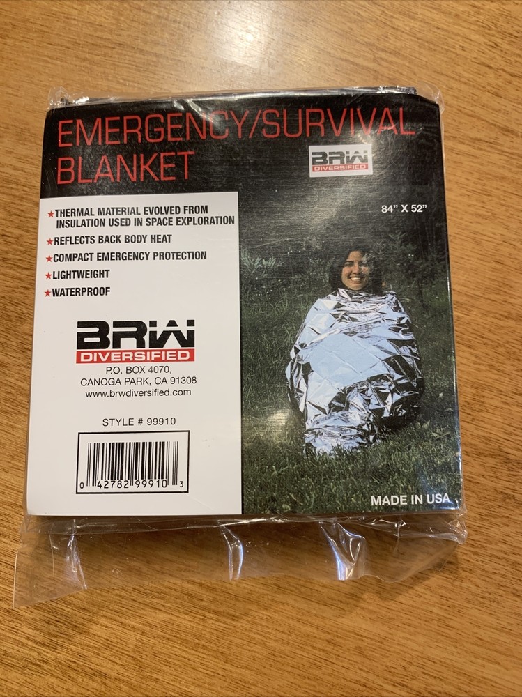 BRW Diversified Emergency Survival Blanket 84”X 52” Sealed