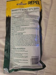 Repel Insect Repellent Mosquito Wipes 30% DEET 20 Ct 5×7″ Wipes Camping Outdoors