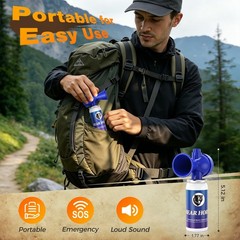 2 Pack Bear Horn, 122dB Loud Bear Horns to Scare Bear, Handheld Air Horn with…