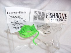 Fish Bone Knotless Rope Tie – Piranha – SEALED NEW IN PACKAGE fluorescent green