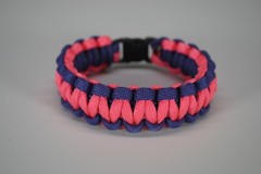 550 Paracord Survival Bracelet Cobra Purple/Pink «Made in the USA»