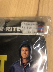 VINTAGE WEATHER-RITE 1210 F”P.V.C. RAINSUIT SIZE L – CLEAR NOS SEALED!