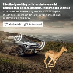4 PCS Deer Whistles for Car, Avoid Collisions Save Deer Warning 4PCS Black