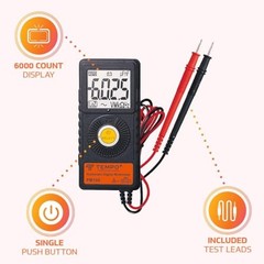 Communications PM100 Ultra Portable Pocket Multimeter | Auto Ranging, 6000