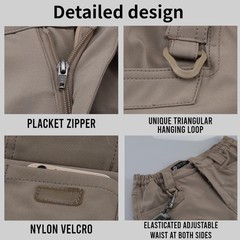 WINRKERY Men’s Tactical Pants Work Water Resistant Large, Fleeced Black
