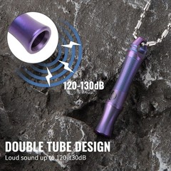 Lightweight Titanium Whistle with 120+ dB Sound – Perfect for Camping & Hiking