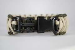 550 Paracord Survival Bracelet King Cobra OD Green/Desert Sand «Made in the USA»